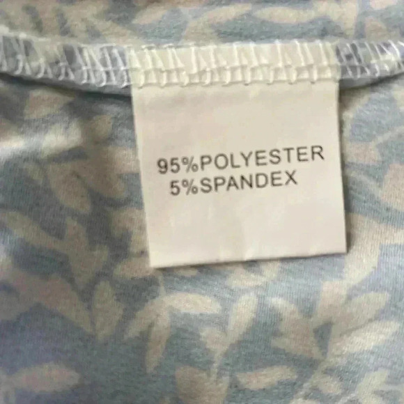 🆕Trendy Summer Blue Leaf Botton Trail A-Line Dress S🆕 - Picture 10 of 11